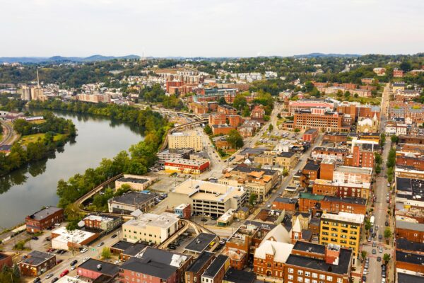 Morgantown West Virginia skyline canvas, Morgantown Canvas Wall Art, Morgantown wall art canvas, Morgantown WV framed canvas art