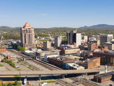 Roanoke Virginia skyline canvas, Roanoke Canvas Wall Art, Roanoke Virginia wall art canvas, Roanoke framed canvas art