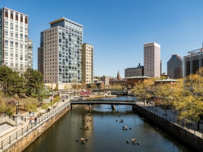 Providence RI skyline, Providence canvas art, Providence RI print on canvas,Providence Rhode Island wall art