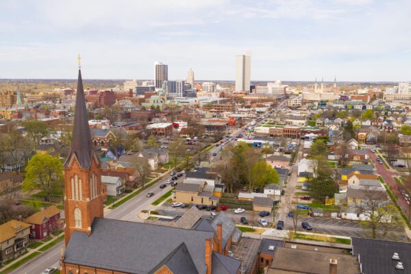 Fort Wayne Canvas, Fort Wayne skyline, Fort Wayne wall canvas, Fort Wayne Indiana Fort Wayne Indiana