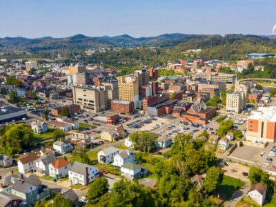 Clarksburg West Virginia skyline canvas, Clarksburg Canvas Wall Art, Clarksburg wall art canvas, Clarksburg WV framed canvas art
