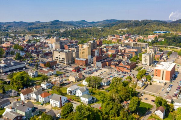 Clarksburg West Virginia skyline canvas, Clarksburg Canvas Wall Art, Clarksburg wall art canvas, Clarksburg WV framed canvas art