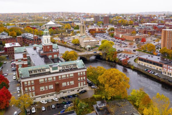 Pawtucket RI skyline, Pawtucket canvas art, Pawtucket RI print on canvas,  Pawtucket Rhode Island wall art