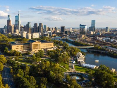 Philadelphia canvas, Philadelphia skyline and Schuykill River,  3 panel, single panel Philly art, Philadelphia wall art
