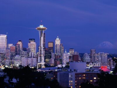 Seattle skyline Watercolor Wall art,  Seattle skyline Canvas, Seattle skyline, Seattle Wall canvas, Seattle wall art