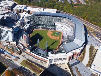 Suntrust Park wall art, Atlanta Canvas, Sun Trust Atlanta Wall canvas, 3 panel or single panel Atlanta art, Atlanta photo, Atlanta wall art