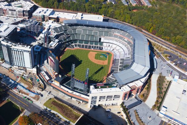 Suntrust Park wall art, Atlanta Canvas, Sun Trust Atlanta Wall canvas, 3 panel or single panel Atlanta art, Atlanta photo, Atlanta wall art