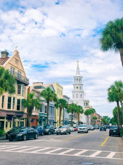 Charleston SC  street scene canvas, Charleston Canvas,  Charleston wall canvas, Charleston watercolor Charleston south decor