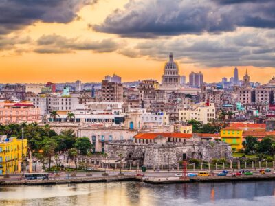 Havana Cuba skyline, Havana Cuba, Wall canvas, , Havana Cuba photo, Cuba art print, Cuba from the ocean