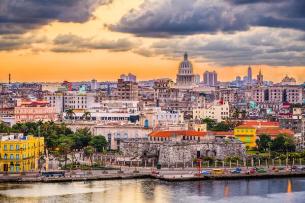 Havana Cuba skyline, Havana Cuba, Wall canvas, , Havana Cuba photo, Cuba art print, Cuba from the ocean