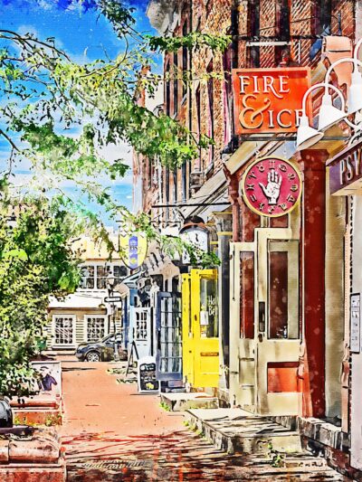 Baltimore Fells Point watercolor, Baltimore Canvas,  Baltimore wall art, Inner Harbor, Fells Point wall art print, Baltimore south decor