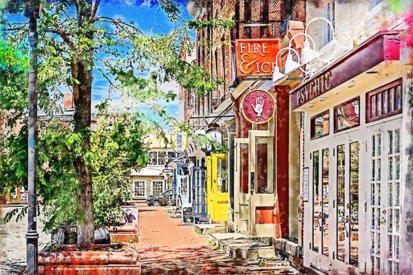 Baltimore Fells Point watercolor, Baltimore Canvas,  Baltimore wall art, Inner Harbor, Fells Point wall art print, Baltimore south decor