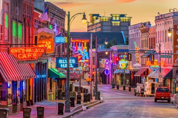 Memphis TN Beale Street Memphis Canvas,  Memphis Beale Street wall canvas, Memphis wall art, Jazz wall art, Blues wall art