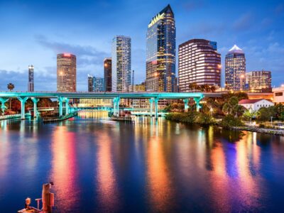 Tampa Florida wall canvas, Tampa skyline, Tampa art, Tampa Bay skyline canvas Tampa Florida