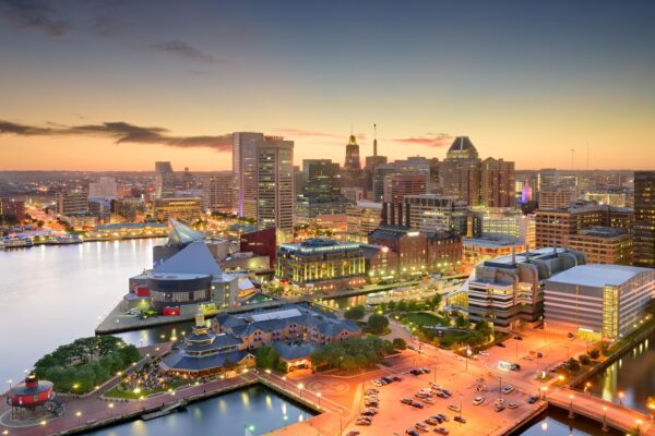 Baltimore Inner Harbor canvas, Baltimore Canvas,  Baltimore wall canvas, Inner Harbor photo wall art print, Baltimore south decor