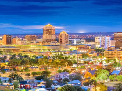 Albuquerque evening skyline