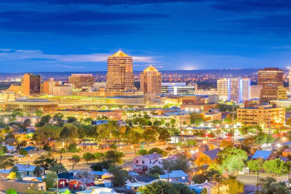 Albuquerque evening skyline