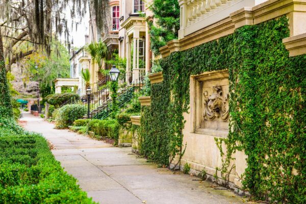 Savannah Georgia Old Historic Homes canvas, Savannah Canvas,  River Street canvas, Georgia wall art, Southern wall art