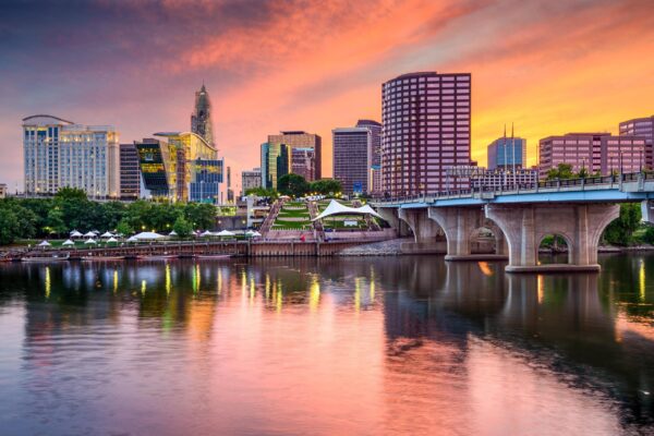 Hartford Connecticut skyline canvas, Hartford Canvas,  Hartford wall canvas, Connecticut wall art Hartford photo wall art print, Hartford