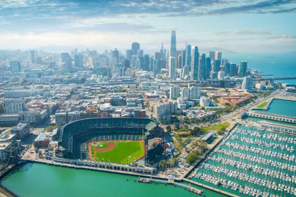 San Francisco skyline canvas, Oracle Park Canvas, San Francisco wall canvas, California wall art ,San Francisco San Francisco wall art
