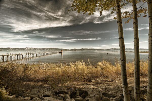 Lake Tahoe at Dusk Large Wall Canvas, Landscape Wall Art, Large Canvas Art, Lake Tahoe canvas print, Large landscape print