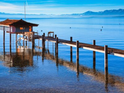 Lake Tahoe Pier Large Wall Canvas, Landscape Wall Art, Large Canvas Art, Lake Tahoe canvas print, Large landscape print