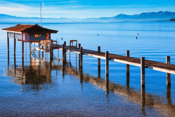 Lake Tahoe Pier Large Wall Canvas, Landscape Wall Art, Large Canvas Art, Lake Tahoe canvas print, Large landscape print