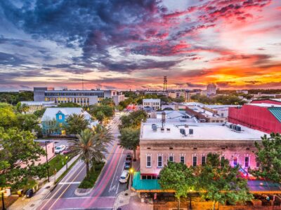 Gainesville Florida skyline on Canvas, University of Florida ,Florida wall art, Gainesville wall art, University of Florida gators