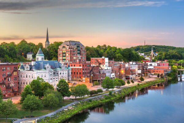 Augusta Maine skyline canvas, Augusta Maine Canvas Print, Augusta Maine wall art, Canvas Wall Art, Augusta Skyline,Maine wall art