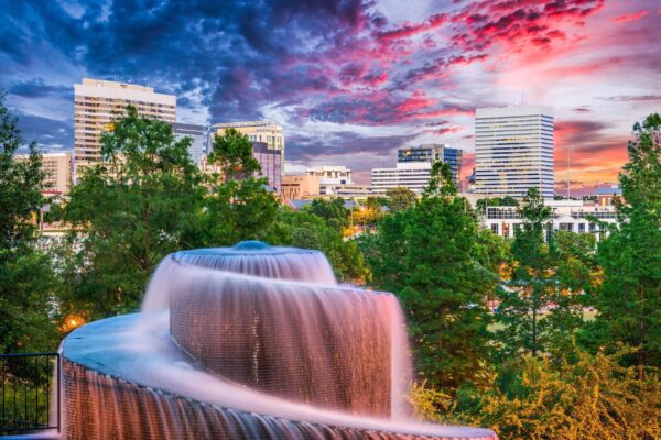 Columbia SC skyline canvas, Findley Park Columbia South Carolina Canvas,  Columbia South Carolina Wall Art, Columbia wall art canvas,