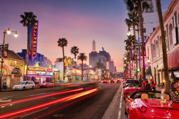 Hollywood Boulevard Los Angeles California , Hollywood Boulevard wall art  California photo, Los Angeles wall art