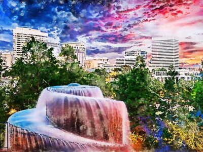 Columbia SC watercolor canvas, Columbia watercolor Canvas, Columbia  canvas Wall Art,Columbia  wall art canvas, Columbia South Carolina