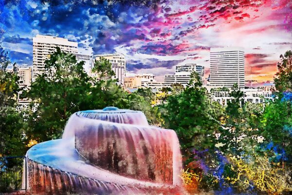 Columbia SC watercolor canvas, Columbia watercolor Canvas, Columbia  canvas Wall Art,Columbia  wall art canvas, Columbia South Carolina