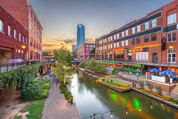 Oklahoma City Bricktown canvas, Oklahoma canvas Print,  OKC wall art, Canvas Wall Art, OKC syline, Gift Ideas, Bricktown Oklahoma City