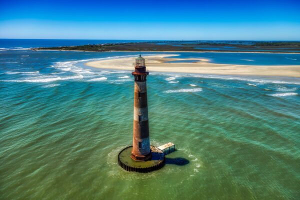 Morris Island SC lighthouse canvas, Morris Island wall art Canvas, South Carolina photo wall art print, Folly Beach