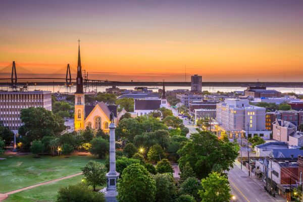 Charleston SC skyline canvas, Charleston Marion square Canvas,  Charleston wall canvas, Charleston wall art print, Charleston south decor