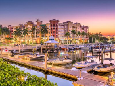 Naples Florida Town Skyline Canvas, Naples Florida skyline canvas, Old South wall art, Gulf Coast Florida,Naples Florida wall art