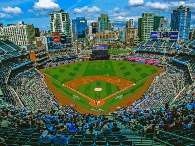 San Diego Watercolor Canvas, Petco Park Printed watercolor, San Diego skyline, San Diego Padres Print, Baseball wall art, Canvas gifts, art