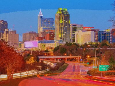 Raleigh watercolor, Raleigh Canvas Print, Raleigh North Carolina watercolor, Raleigh Skyline watercolor, Gift Ideas, Raleigh watercolor