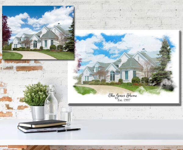 Watercolor House Portrait, Custom House Portrait, Watercolor Home Painting, House Sketch From Photo, First time homeowner - Image 4