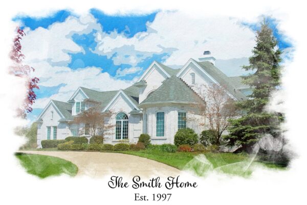 Watercolor House Portrait, Custom House Portrait, Watercolor Home Painting, House Sketch From Photo, First time homeowner - Image 2