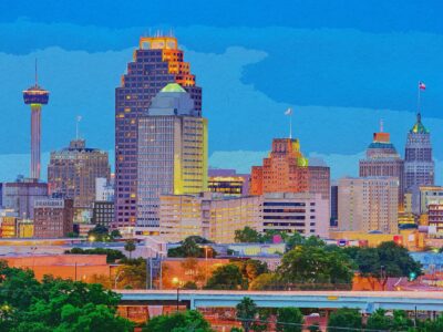 San Antonio watercolor , San Antonio Canvas, San Antonio skyline, San Antonio Wall canvas, Texas wall art, San Antonio decor, Texas canvas