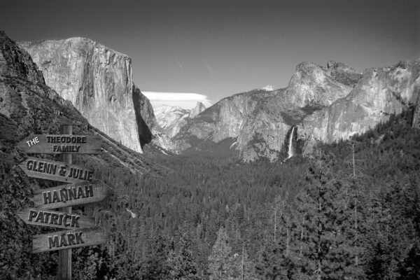Personalized names canvas,  Yosemite custom canvas, Color or Black and white, Personalized multi names canvas Family custom gift canvas, - Image 2