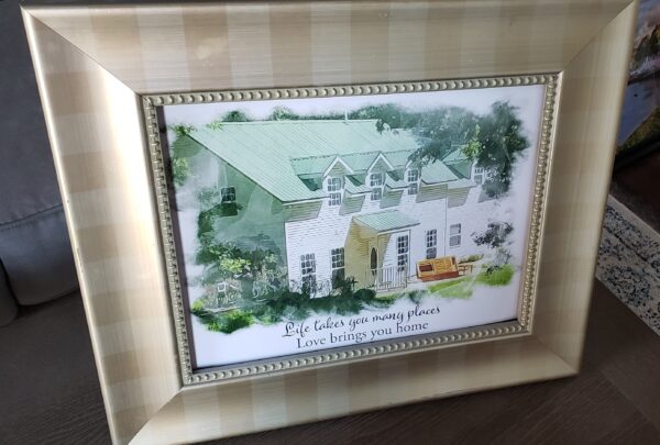 Custom House Portrait on canvas, Watercolor home, Watercolor home canvas photo,, Portrait From Photo, Custom Watercolor House Portrait