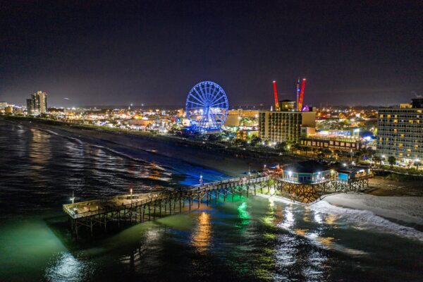 Myrtle Beach canvas, Myrtle beach boardwalk Canvas, Skyline Myrtle Beach canvas, Old South wall art, Myrtle Beach South Carolina