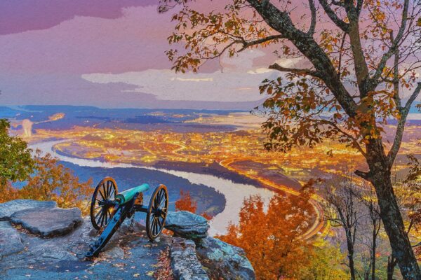 Chattanooga watercolor skyline canvas, Chattanooga watercolor Canvas,  Chattanooga TN  Chattanooga wall art canvas,  Chattanooga  watercolor
