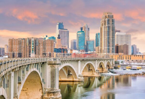 Minneapolis Minnesota canvas skyline, Printed on Canvas, City skyline, Large Minneapolis Print,Minneapolis wall art, Canvas gifts, art