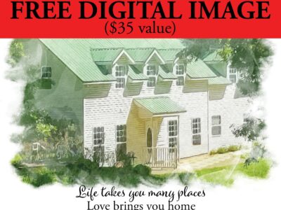 Custom House Portrait on canvas, Watercolor home, Watercolor home canvas photo,, Portrait From Photo, Custom Watercolor House Portrait