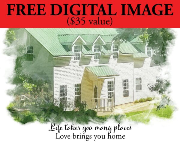Custom House Portrait on canvas, Watercolor home, Watercolor home canvas photo,, Portrait From Photo, Custom Watercolor House Portrait