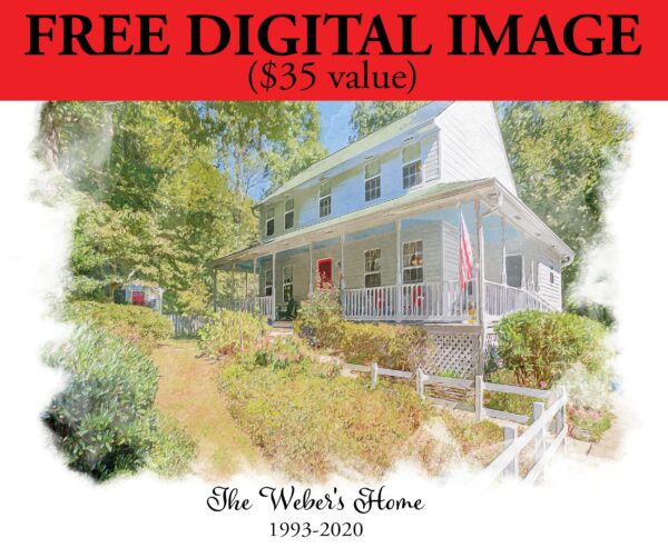 Custom Watercolor home photo on canvas, Customized family name canvas, Personalized gift with names, Realtor gift new home, First home gift